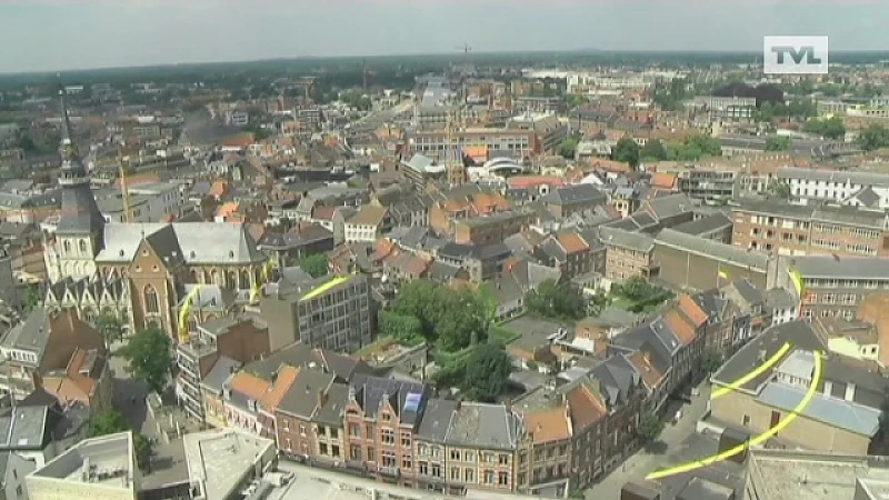Werk van Felice Varini in Hasselt