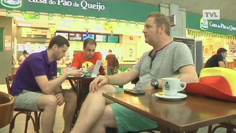 Belgische supporters op weg naar Sao Paulo
