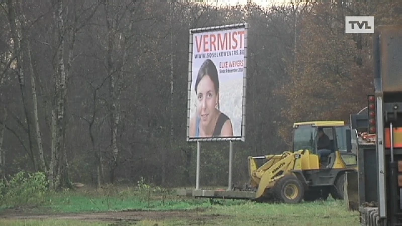 Trailer vermiste Elke Wevers maakt plaats voor groot spandoek