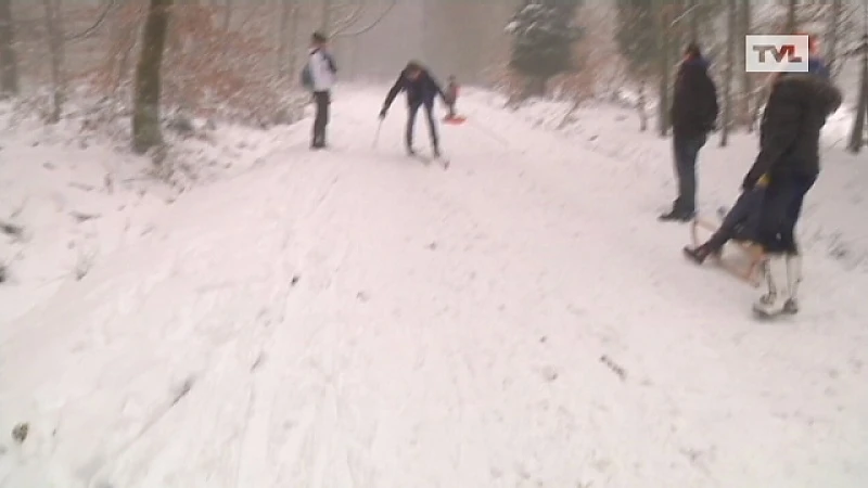 Sneeuwpret in de Ardennen