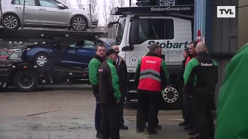 Werknemers Stobart in Genk leggen het werk neer