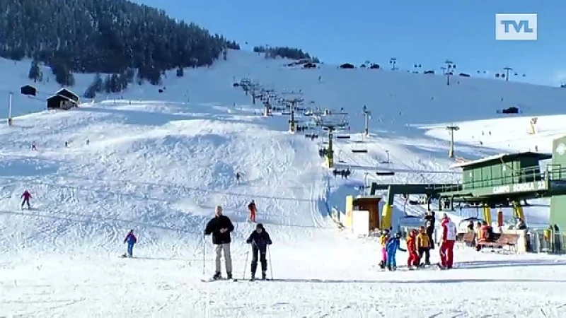 Annemie op shortski naar Livigno