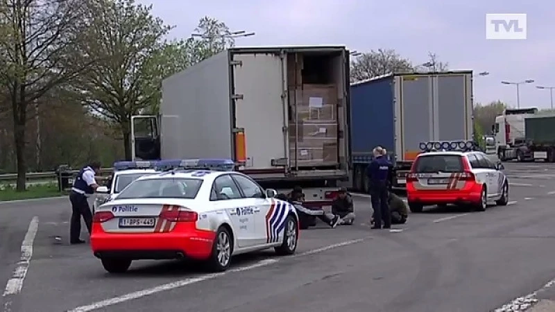 Vijf illegalen gevonden in truck in Zonhoven