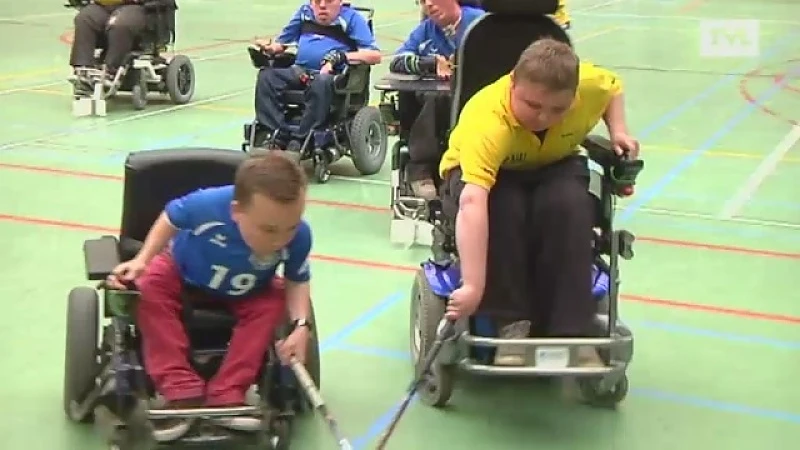 E-hockeybattle in een rolstoel kan snel zijn