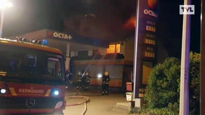 Uitslaande brand vernielt tankstation in Borgloon