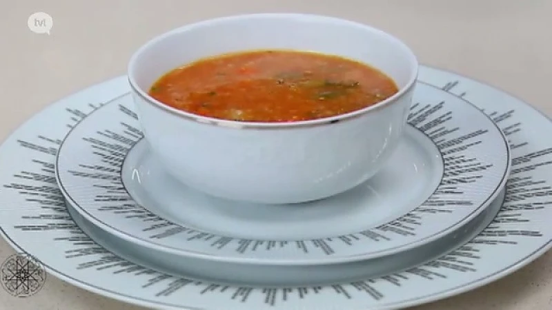 Gerstensoep met garnalen