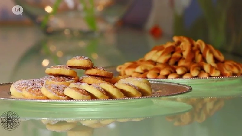 Amandelkoekjes en pindakoekjes