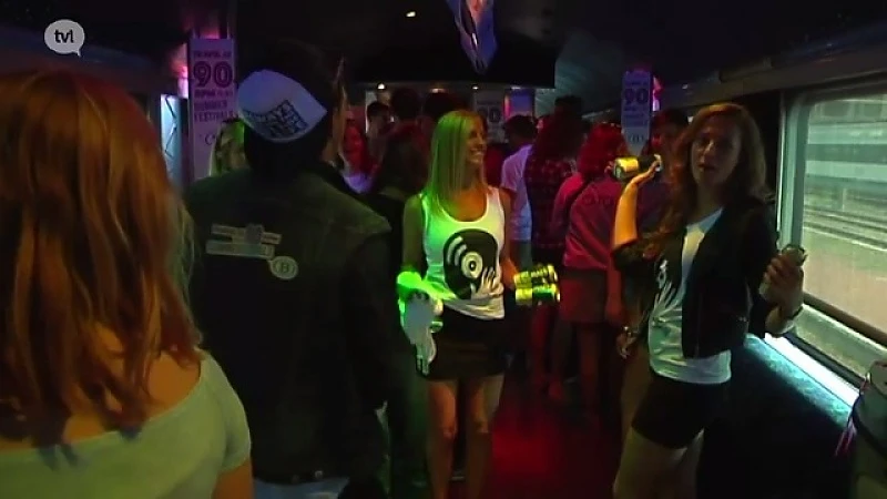 Partytrein komt aan op Pukkelpop