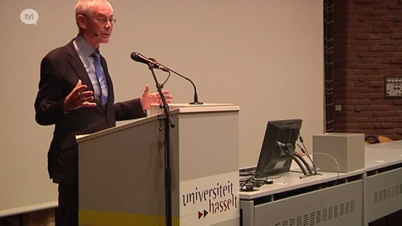 Herman Vanrompuy geeft openingscollege aan UHasselt