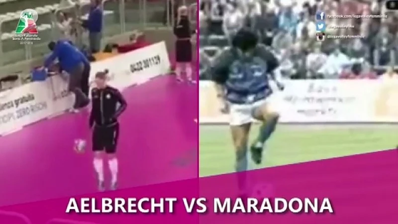 Volleybalster Freya Aelbrecht internethype als nieuwe Maradona