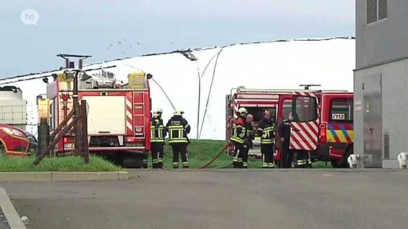 Brand bij biogasinstallatie Biopower in Tongeren zorgt voor enorme rookontwikkeling