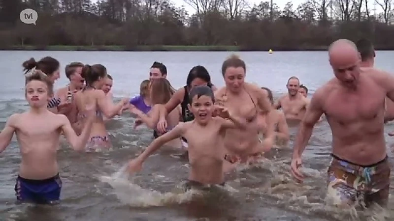Nieuwjaarsduik in de Paalse plas