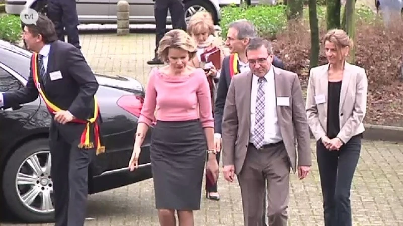 Koningin op bezoek in Universiteit Hasselt