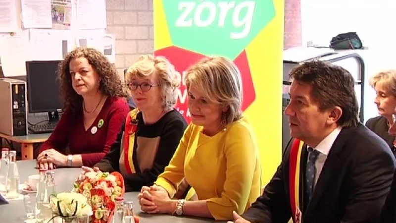 Koningin Mathilde op bezoek in psychiatrisch centrum Asster in Sint-Truiden