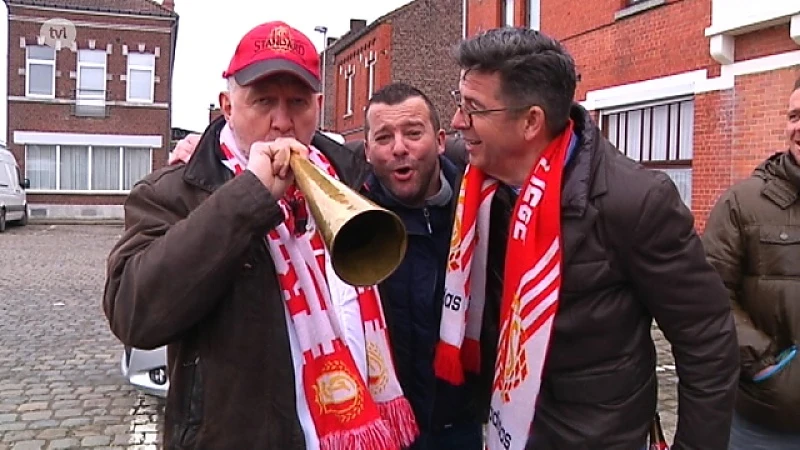 Standard-supporters in grote getale naar Brussel