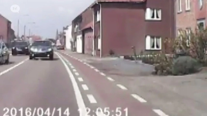 Weer dashcamvideo van wegpiraat in Bilzen