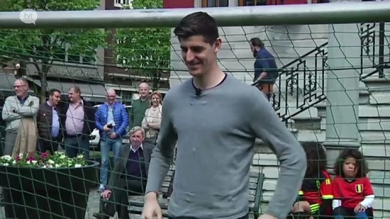 Thibaut Courtois lanceert EK-actie in Bilzen