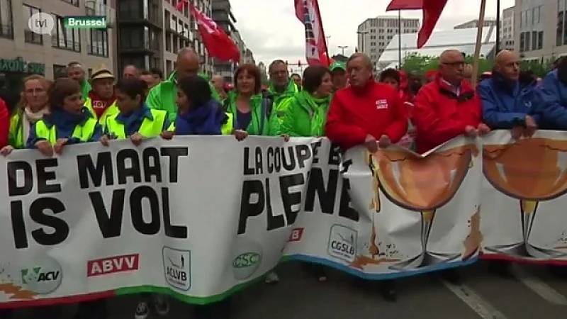 Kleine rellen na betoging in Brussel