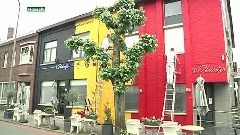 Restaurant in Godsheide kleurt zwart, geel en rood