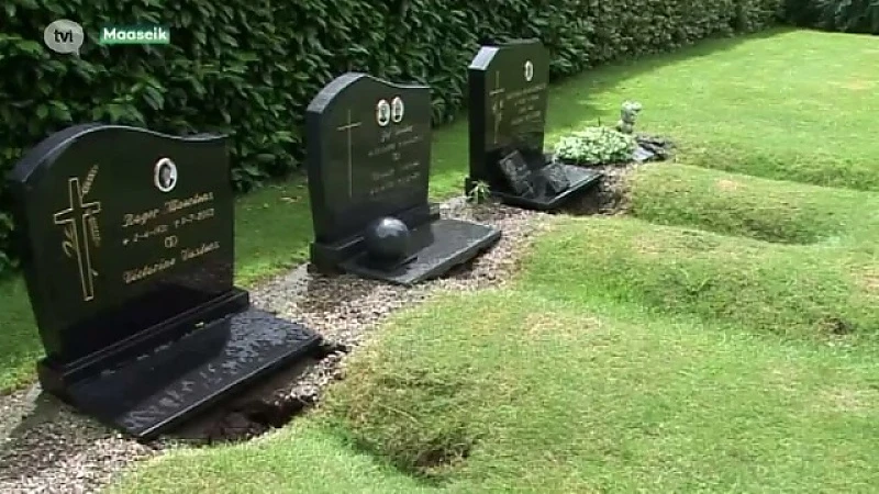 Honderden graven zakken in door aanhoudende regen
