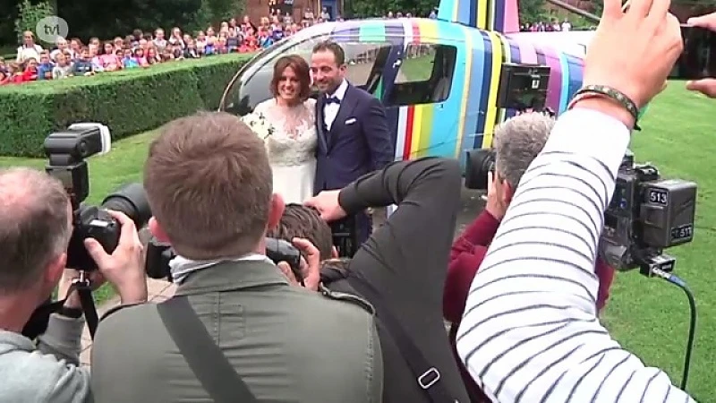 Dit zijn de eerste beelden van het huwelijk van Belle Perez