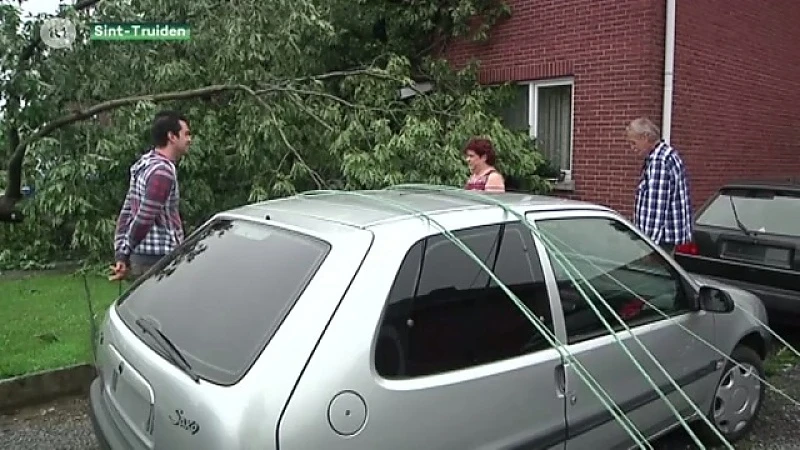 Windhoos en veel schade: rampenplan afgekondigd in Sint-Truiden