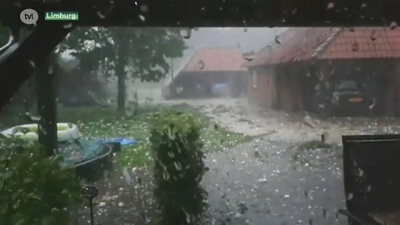 Noodweer met hevig onweer, windhoos en hagelbuien treffen Limburg