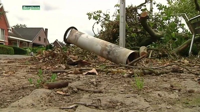 Ravage in Borgloon nog altijd enorm na noodweer