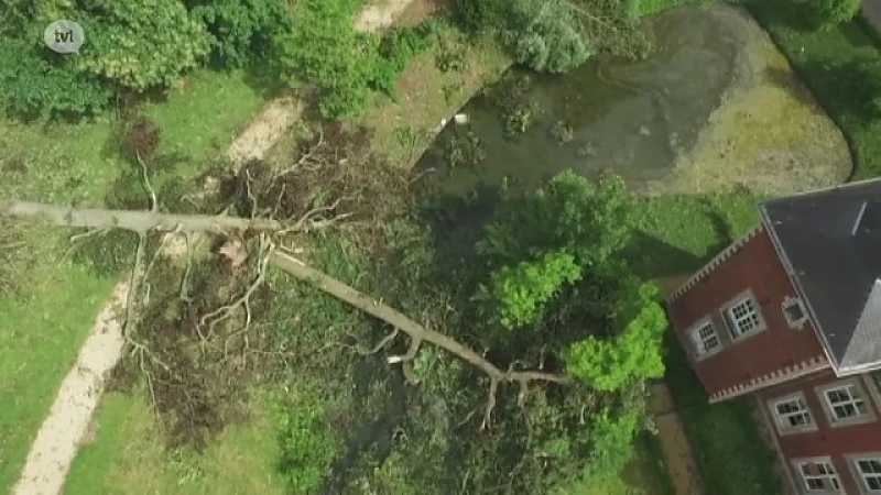 Exclusief: dronebeelden van schade Kasteel Mariagaarde Hoepertingen