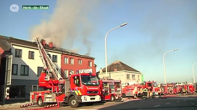 Zware appartementsbrand in Herk-de-Stad