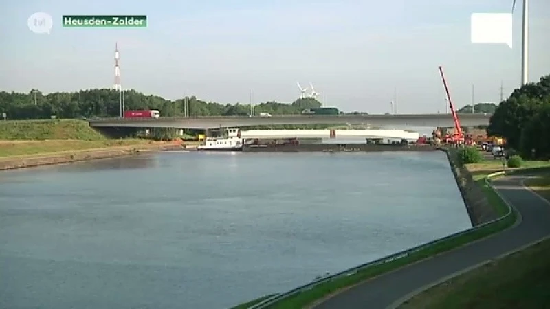 Verkeer E314 moet over noodbrug aan het Albertkanaal in Heusden-Zolder