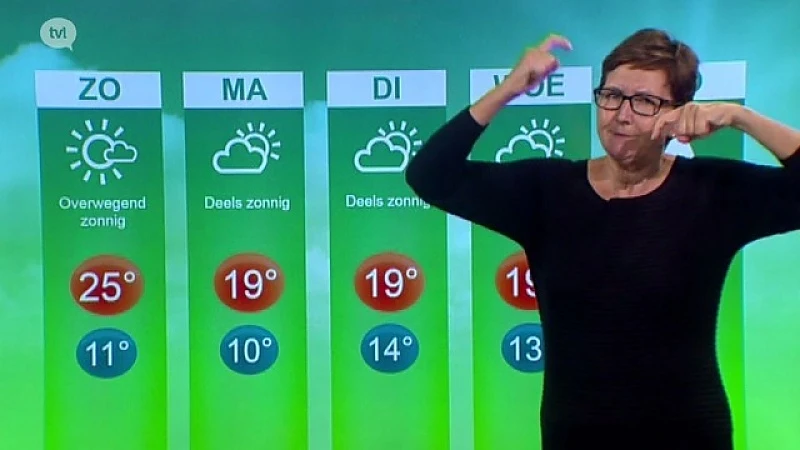 Vandaag het TVL-weerbericht met doventolk