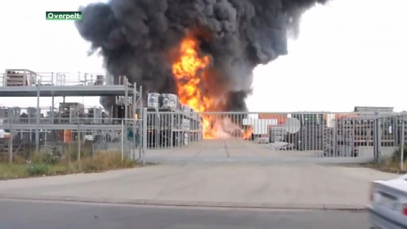 Grote brand bij Dyka Plastics in Overpelt