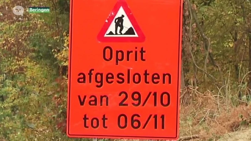 Oprit E313 in Beringen afgesloten wegens plaatsen geluidsmuren