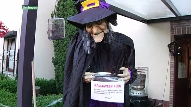 Beringenaar werkte 6 maanden aan Halloweentuin