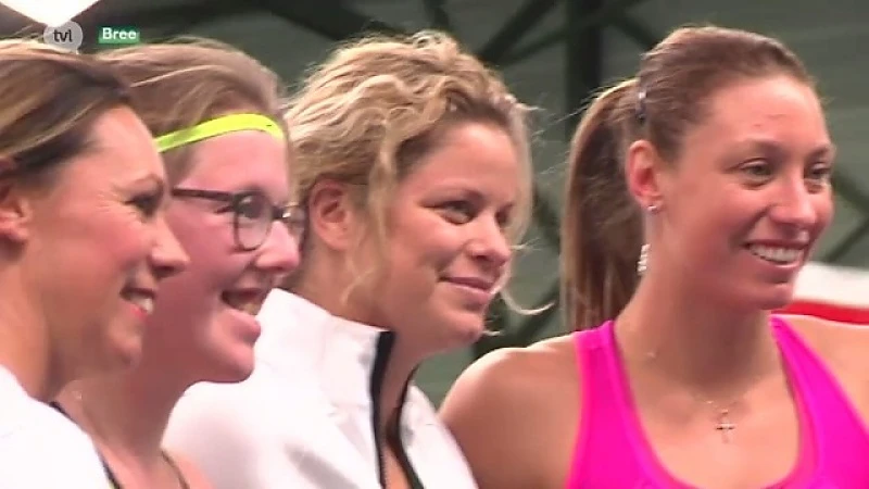 Special Olympics atleten tennissen tegen Belgische topspeelsters