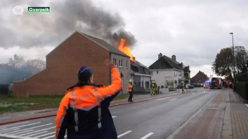 Brand met ontploffing in woning in Overpelt