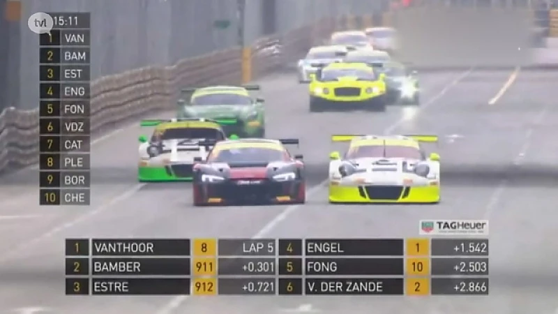 Laurens Vanthoor overleeft spectaculaire crash