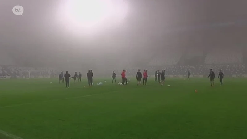 Wedstrijd Racing Genk waarschijnlijk uitgesteld naar morgen door dikke mist