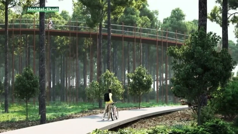 Na fietsen door het water straks ook fietsen door de bomen in Limburg