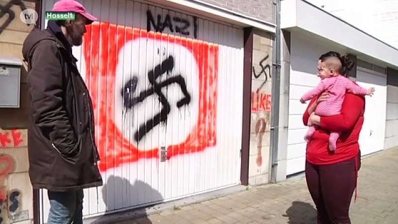 Huis beklad met hakenkruisen in Hasselt