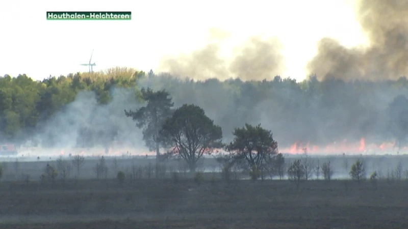 70 hectare in de as na schietoefening op militair domein Helchteren