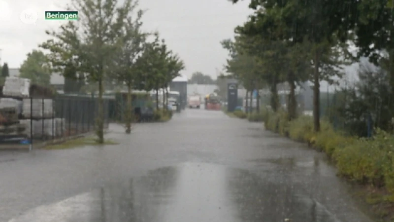 Stortbuien zorgen voor wateroverlast in Beringen