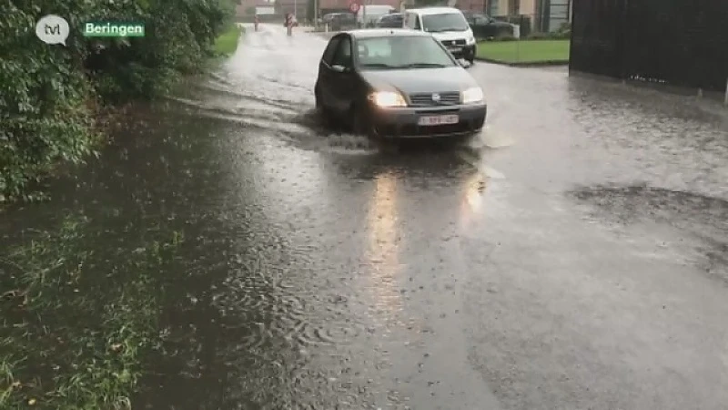 Wateroverlast in Beringen na hevige stortbuien
