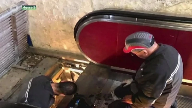 Een slechte mop: de roltrappen in station Hasselt zijn nog maar eens kapot