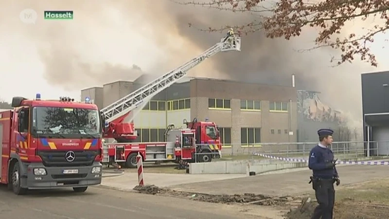 Uitslaande brand in magazijn van Stockazi Hasselt