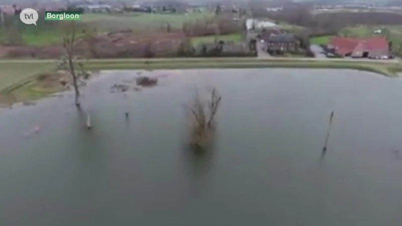 Hoenshoven in Borgloon staat onder water