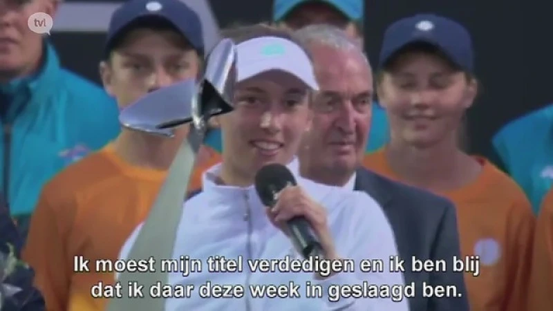 Elise Mertens is eerste speelster die het WTA-tornooi van Hobart twee keer wint