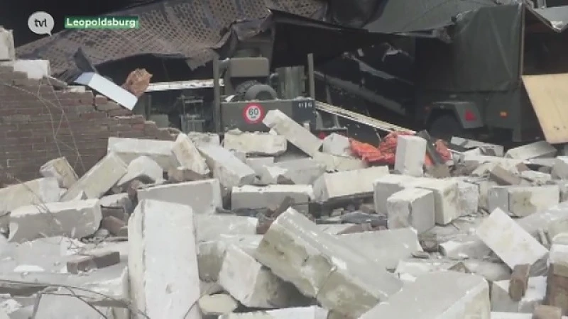 Deel kazerne Leopoldsburg stort in