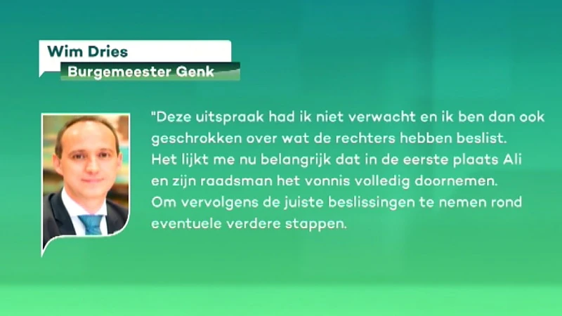 Burgemeester Wim Dries reageert verrast op de uitspraak